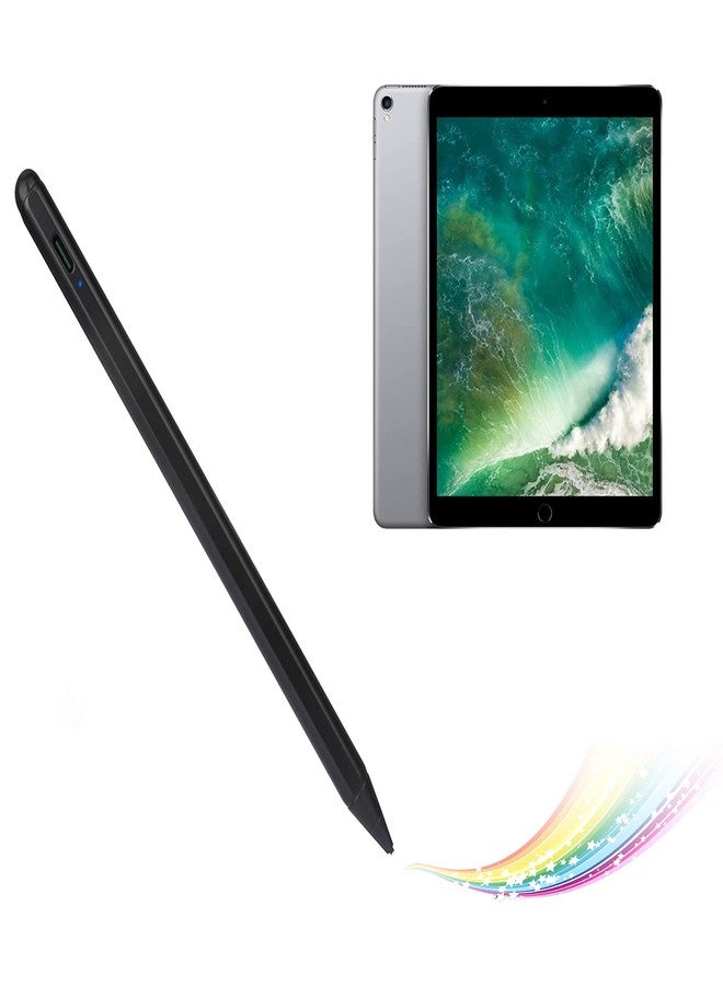 Bbata Electronic Stylus for iPad Pro 10.5" Pencil,Active Capacitive Pencil Compatible with Apple iPad Pro 10.5-inch Stylus Pens,Good on Drawing and Writing Type-C Rechargeable Pen, Black - Image 1