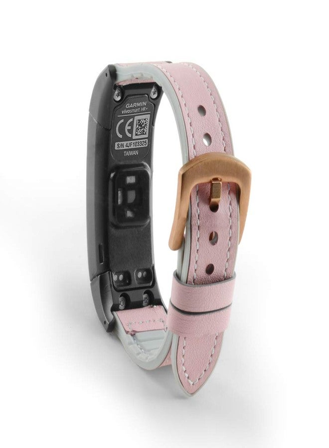 C2D JOY Leather & Silicone Mixed Strap Compatible with vivosmart HR/HR+ Plus Activity Tracker Replacement Band (Brown) - Image 2