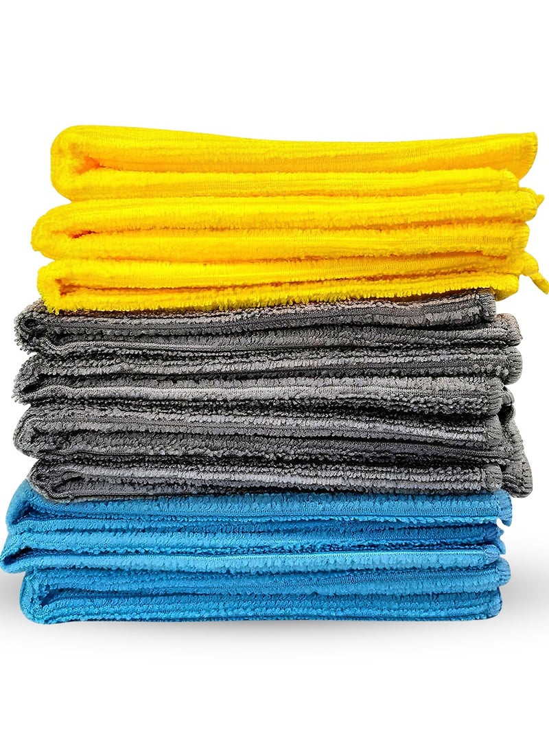 اي جي سي مجموعة من 10 قطع من مناشف غسيل السيارات من AGC من الألياف الدقيقة للغسيل الجاف والتلميع والتنظيف للاستخدام في السيارة والمنزل MFC-0501 - Image 2