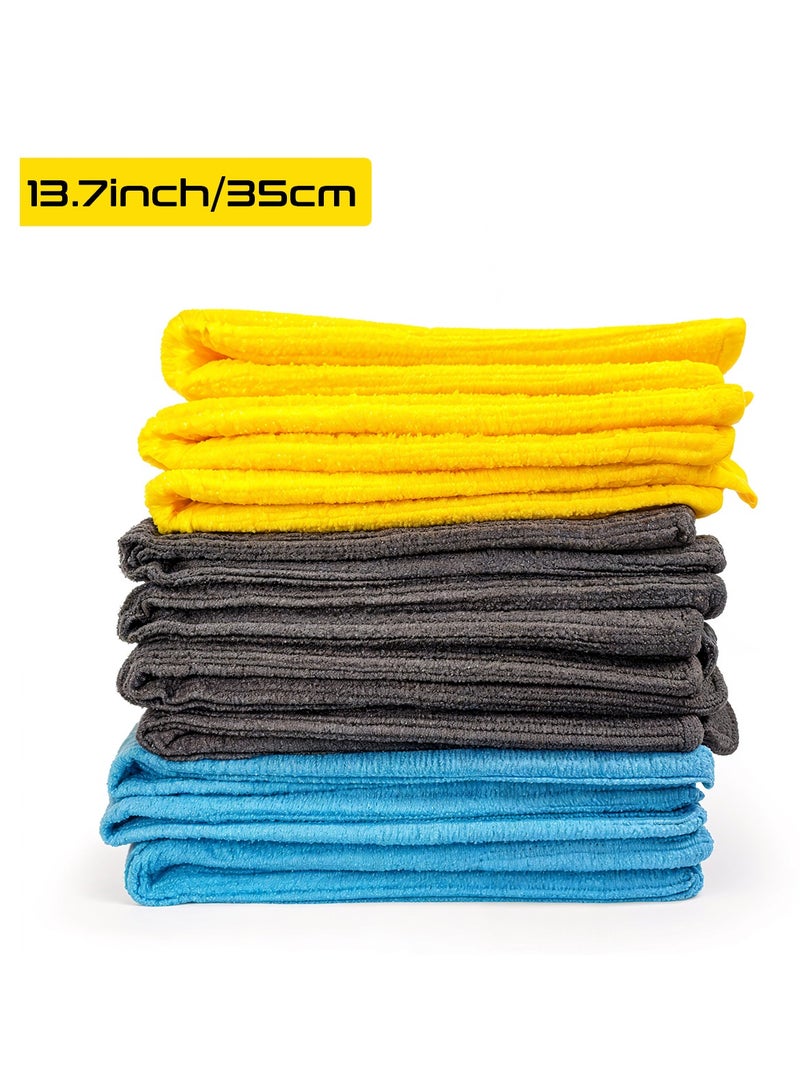اي جي سي مجموعة من 10 قطع من مناشف غسيل السيارات من AGC من الألياف الدقيقة للغسيل الجاف والتلميع والتنظيف للاستخدام في السيارة والمنزل MFC-0501 - Image 3