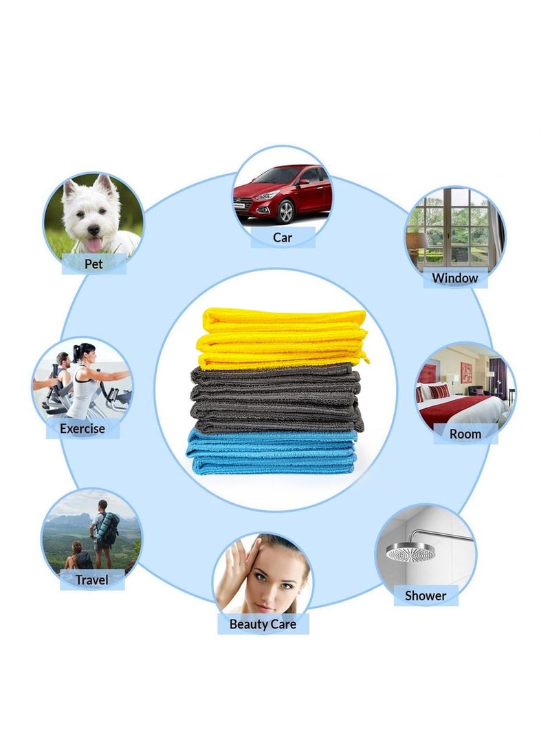 اي جي سي مجموعة من 10 قطع من مناشف غسيل السيارات من AGC من الألياف الدقيقة للغسيل الجاف والتلميع والتنظيف للاستخدام في السيارة والمنزل MFC-0501 - Image 5
