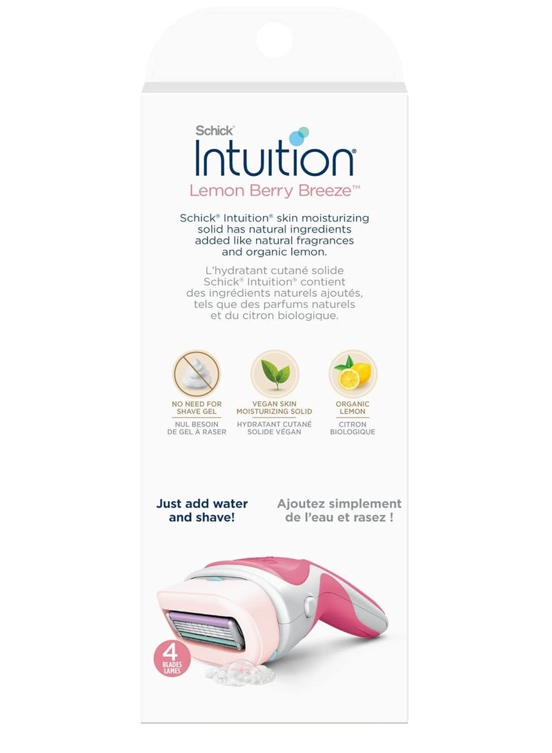 schick Intuition Lemon Berry Breeze Refill Blade Cartridges for Women Pack of 3 - Image 3