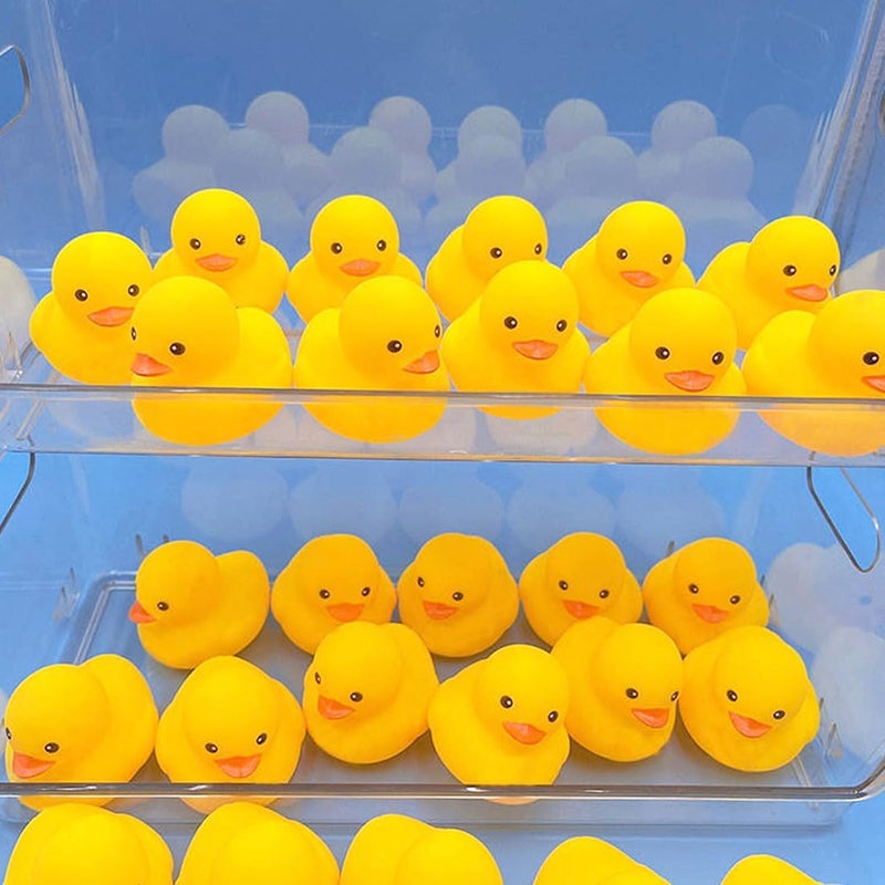 AIYUENCICI Bath Duck Toys 12 PCS Yellow Rubber Ducks Squeak & Float Ducky Baby Shower Pool Toy for Toddlers Kids Boys Girls - Image 4