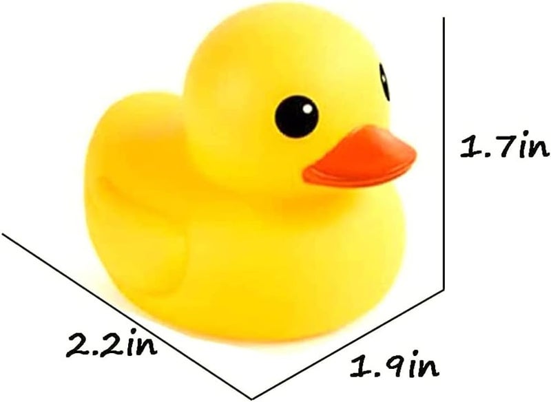 AIYUENCICI Bath Duck Toys 12 PCS Yellow Rubber Ducks Squeak & Float Ducky Baby Shower Pool Toy for Toddlers Kids Boys Girls - Image 3