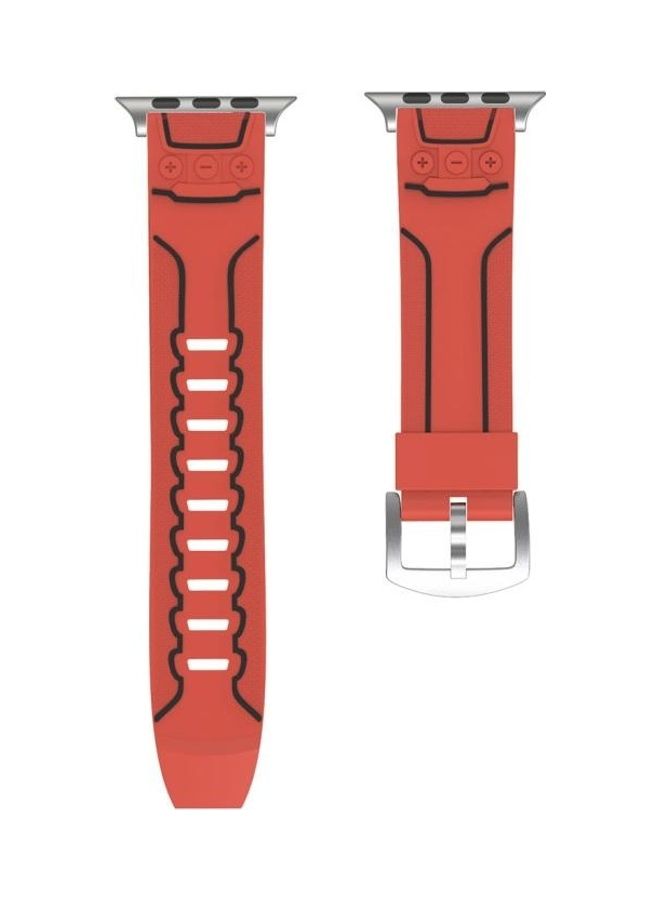 NIBEMINENT Replacement Watchband for Apple Watch Series 3/2/1 42mm Red - Image 2