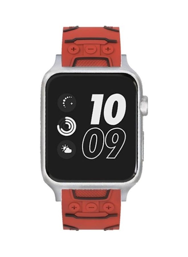 NIBEMINENT Replacement Watchband for Apple Watch Series 3/2/1 42mm Red - Image 3