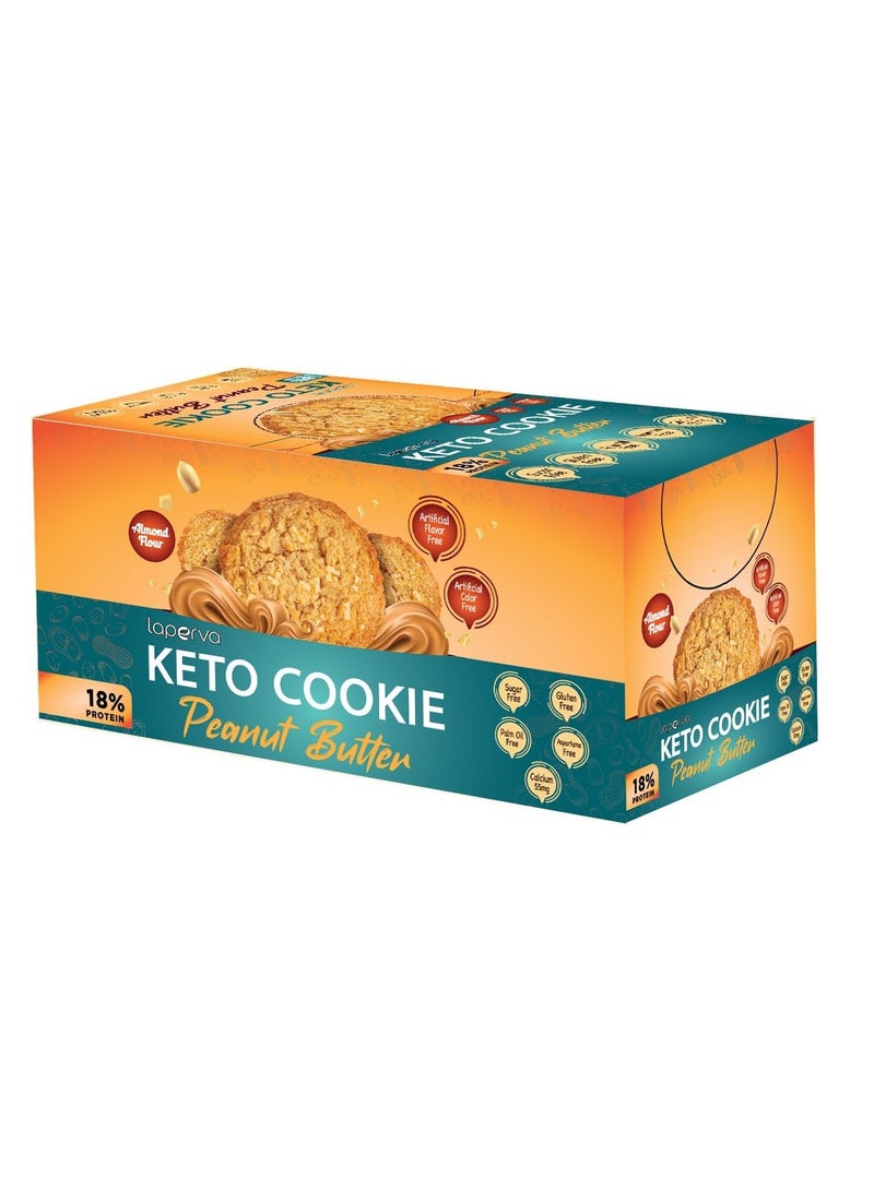 Laperva Keto Cookie, Peanut Butter, 18% Protein Pack of 18 - Image 1
