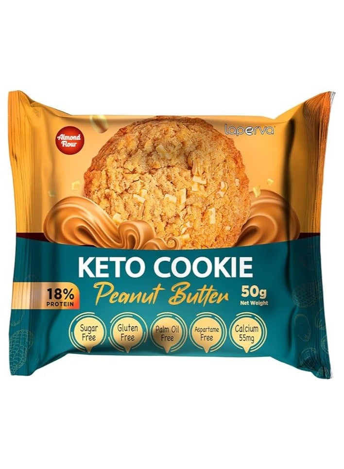 Laperva Keto Cookie, Peanut Butter, 18% Protein Pack of 18 - Image 2