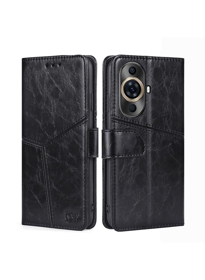S-TOP Case For Huawei nova 11 Pro 4G / 11 Ultra 4G Geometric Stitching Leather Phone Case - Image 1
