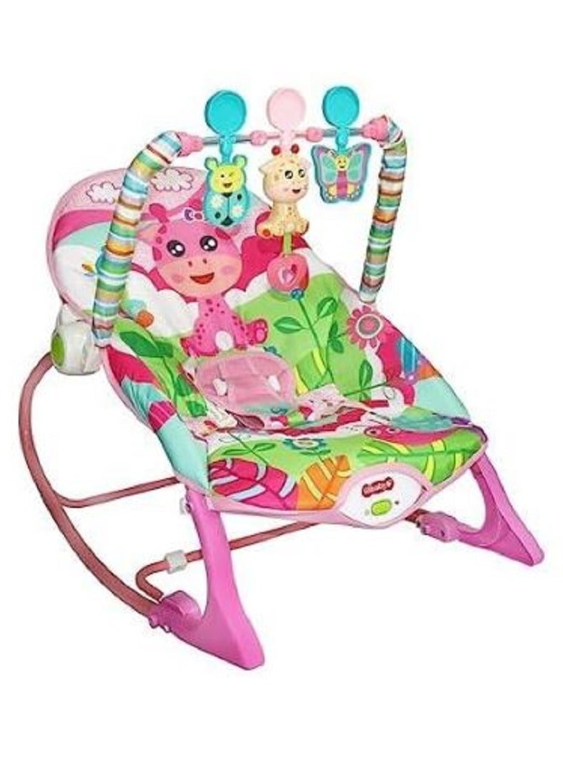 AGD Relaxing rocker for babies and toddlers with soothing vibration and 3-point adjustable front harness ages days and up - Image 1