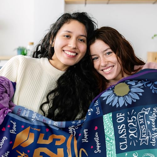 Gevuto Graduation Gifts Blanket - 2025 High School College Graduation Gifts for Her Him - Class of 2025 Throw 50" X 60" - Image 2