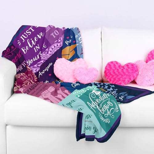 Gevuto Graduation Gifts Blanket - 2025 High School College Graduation Gifts for Her Him - Class of 2025 Throw 50" X 60" - Image 3