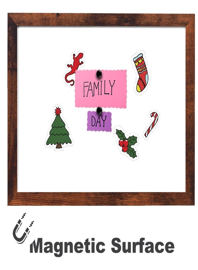 TORASO Dry Erase White Board for Wall, Magnetic Whiteboard, Hanging Board for Decoration/Planning/Drawing/Memo,for Office/School/Home11.8" x 15.7"-Walnut Brown - Image 3