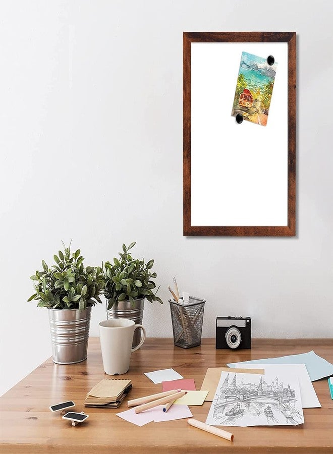 TORASO Dry Erase White Board for Wall, Magnetic Whiteboard, Hanging Board for Decoration/Planning/Drawing/Memo,for Office/School/Home11.8" x 15.7"-Walnut Brown - Image 4