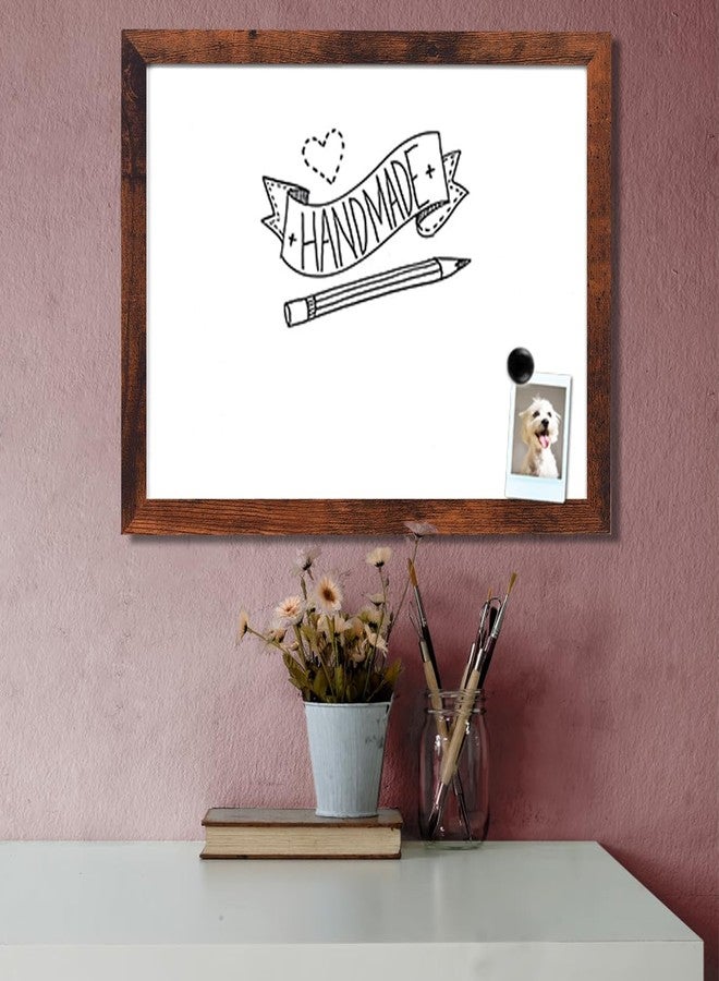 TORASO Dry Erase White Board for Wall, Magnetic Whiteboard, Hanging Board for Decoration/Planning/Drawing/Memo,for Office/School/Home11.8" x 15.7"-Walnut Brown - Image 5