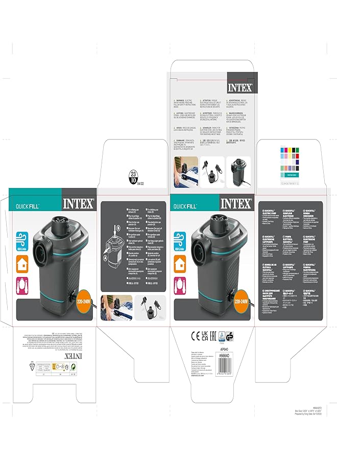 INTEX 220 Volt Quick Fill Ac Electric Pump Black 66640 - Image 5