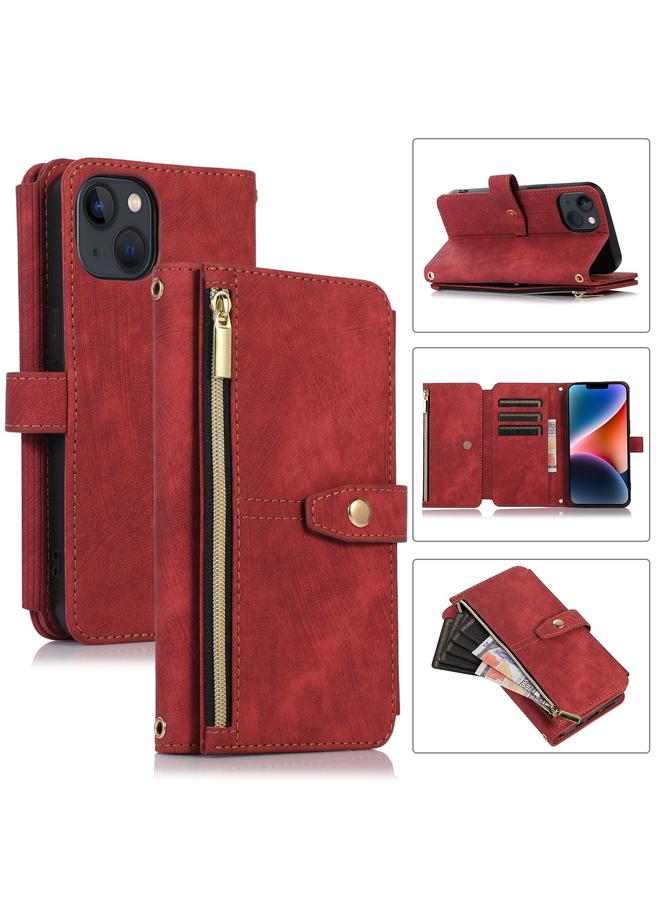 اس-توب جراب لهاتف iPhone 14 Plus Dream 9 - محفظة بطاقات بسحاب من الجلد - Image 1