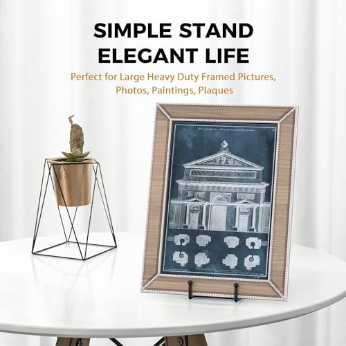 TRLife TR-LIFE 12 Inch Plate Stands for Large Heavy Duty Display - Metal Picture Frame Holder Stand + Table Top Easels for Decorative Platter, Book, Plaque, Photo (2 Pack) - Image 5