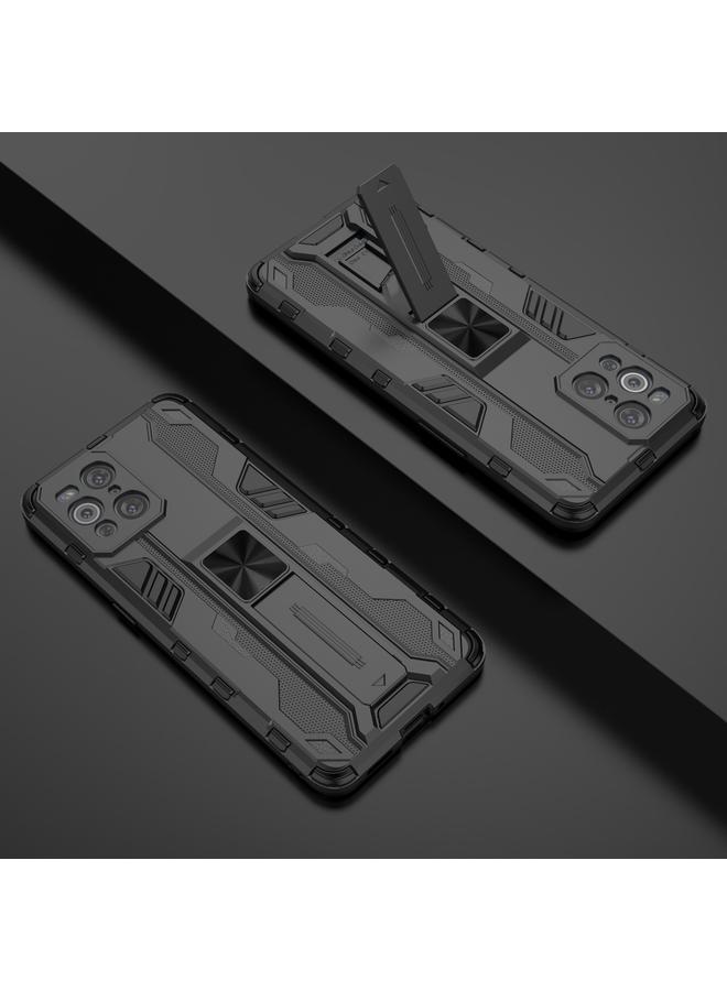 اس-توب جراب لهاتف OPPO Find X3 Supersonic مصنوع من مادة PC + TPU ومضاد للصدمات مع حامل - Image 2