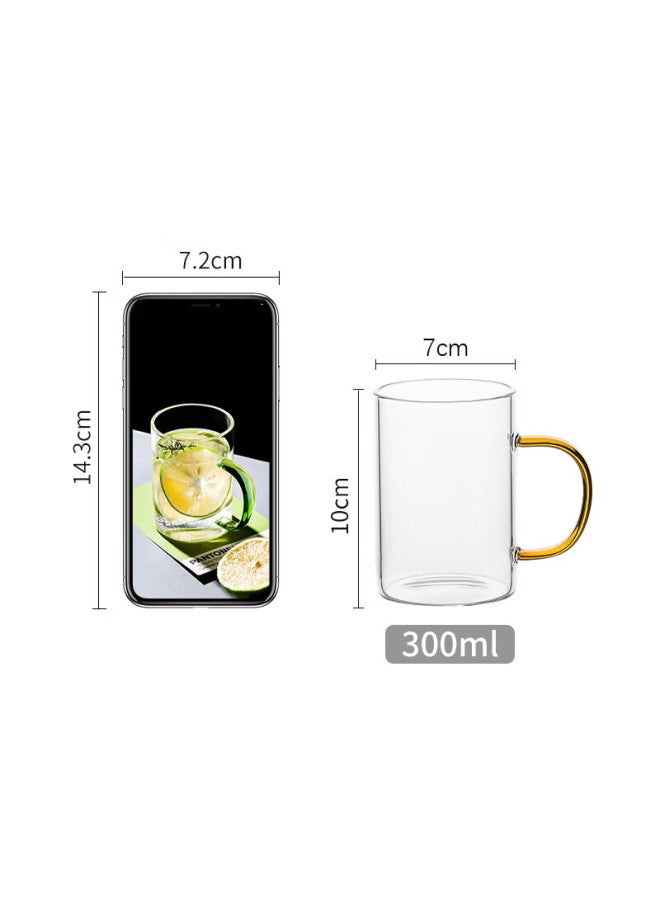 Weimingnuo Glass Drinking Cups, Heat-resistant Tea Cups Set, Home Use With Handle, Transparent High Borosilicate Glass Cups, 6-piece Set, 300ml - Image 4