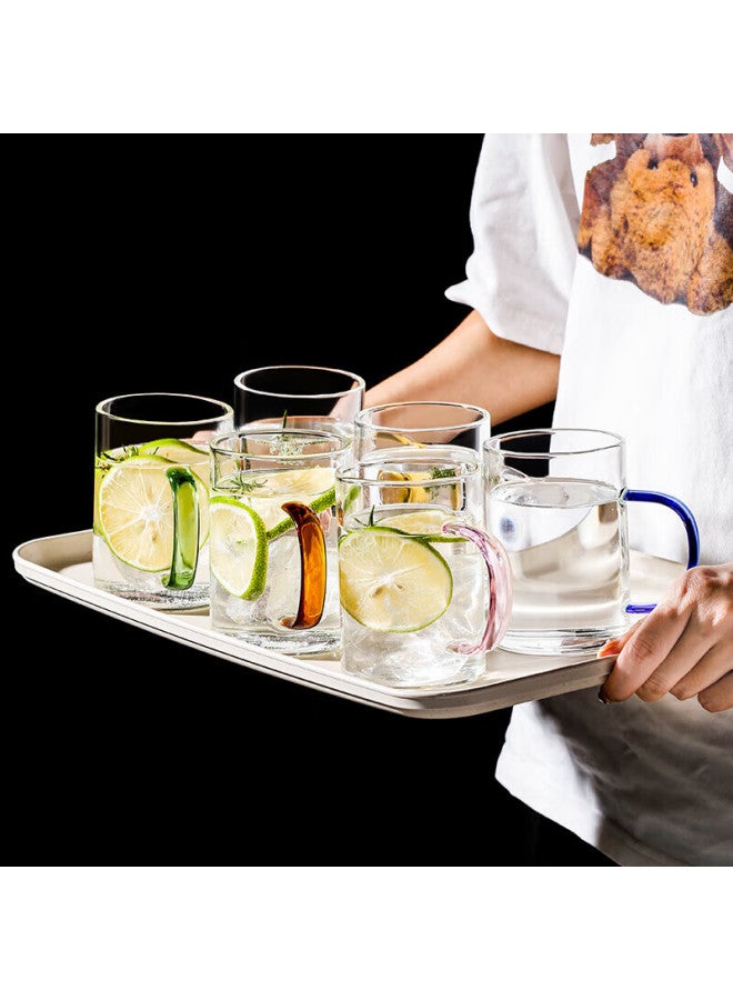Weimingnuo Glass Drinking Cups, Heat-resistant Tea Cups Set, Home Use With Handle, Transparent High Borosilicate Glass Cups, 6-piece Set, 300ml - Image 2