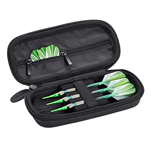 Casemaster Warden 3 Dart Case, Holds Extra Accessories, Shafts and Flights, Compatible with Steel Tip and Soft Tip Darts, Impact & Water Resistant TacTech Shell, Black Zipper - Image 1