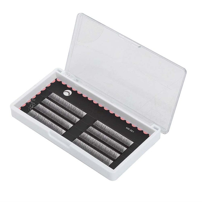 Grafting False Eyelashes, Thick Long Fake Eyelash Extensions, 8 - Row Black Eyelash Clusters with C and 0.05mm Thickness, Trim - to - Fit Individual Lashes for Professional or (MS-001 0.05c 9mm) - Image 3
