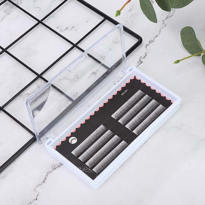 Grafting False Eyelashes, Thick Long Fake Eyelash Extensions, 8 - Row Black Eyelash Clusters with C and 0.05mm Thickness, Trim - to - Fit Individual Lashes for Professional or (MS-001 0.05c 9mm) - Image 4