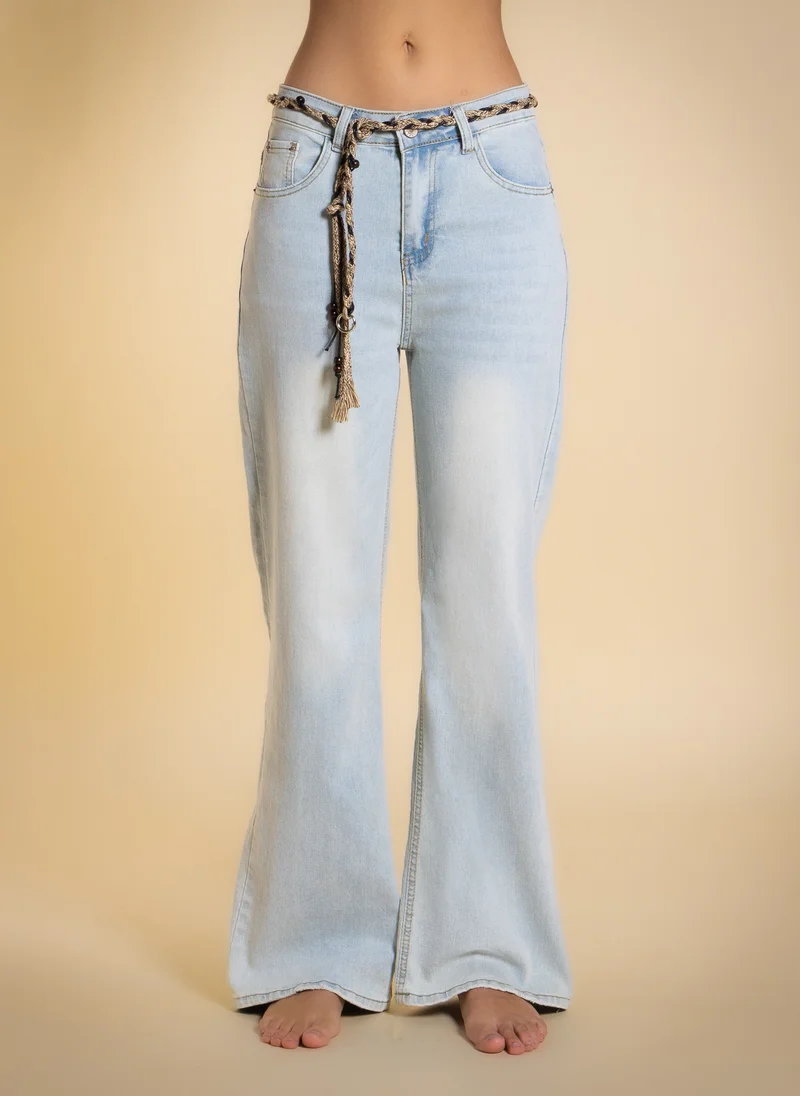 شايبس SOFT STRAIGHT LEG JEANS WITH BELT