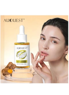 AuQuest Turmeric Brightening Rejuvenating Serum Hydrating Moisturizing Skin Brightening Freckle Removal Skin Rejuvenating with 2X Turmeric & 8D Hyaluronic Acid Reduce Dark Spots 40ml  - Image 4