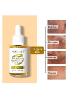 AuQuest Turmeric Brightening Rejuvenating Serum Hydrating Moisturizing Skin Brightening Freckle Removal Skin Rejuvenating with 2X Turmeric & 8D Hyaluronic Acid Reduce Dark Spots 40ml  - Image 5