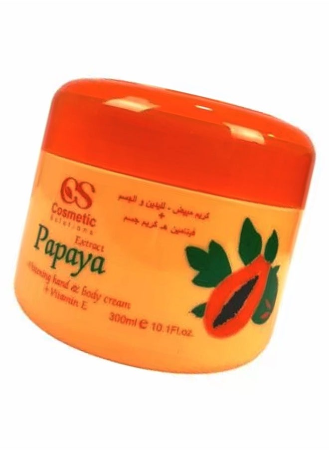 PAPAYA - Whitening Hands and Body Cream  With Vitamin E 300 ml - Image 1