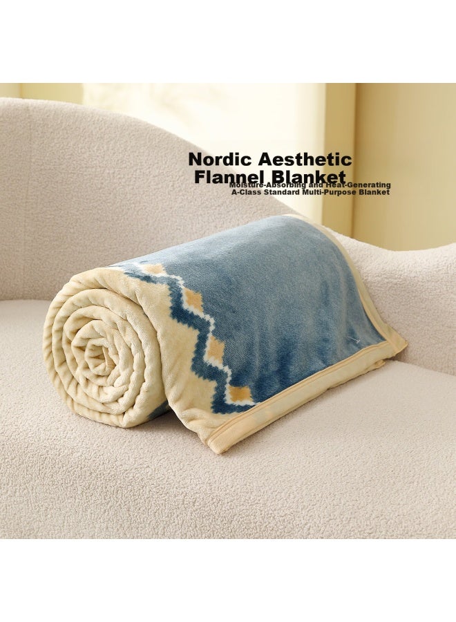 Shuixingjiafang Fleece Blanket, Winter Thickened And Plush Flannel Throw, Class A Blanket, Machine Washable, Approximately 2.3 Jin (1.15 Kg), 180×200cm - Image 3