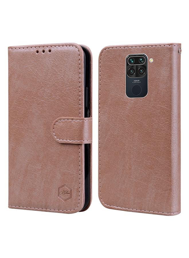 Case For Xiaomi Redmi Note 9 / 10X 4G Skin Feeling Oil Leather Texture PU + TPU Phone Case