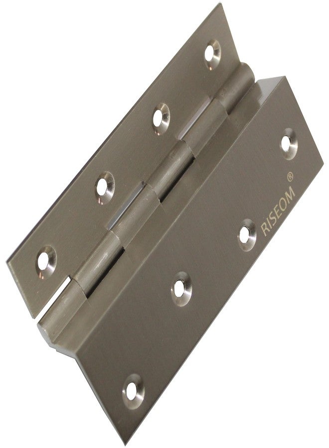 RiseOm Premium Brass Z Hinges for Cabinet Doors Heavy Duty, Corrosion-Resistant, Durable & Stylish (Pack of 3, SS-(4" x 3/4" x 19mm)) - Image 2