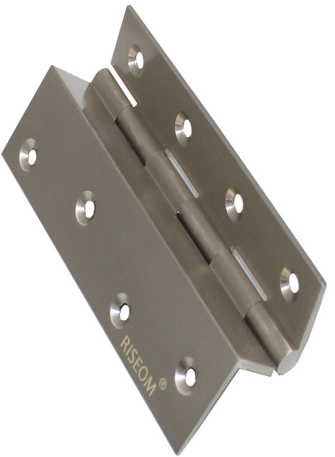 RiseOm Premium Brass Z Hinges for Cabinet Doors Heavy Duty, Corrosion-Resistant, Durable & Stylish (Pack of 3, SS-(4" x 3/4" x 19mm)) - Image 3