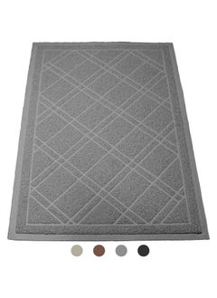 iPrimio Cat Litter Box Mat, 42X36", Gray  Cat Litter Trapping Mat  Mesh Mat Catches Litter  Kitty Litter Mat  Large Cat Litter Mat  Repels Odor, Easy Clean Non Slip Kitty Litter Trapper Mats  - Image 1