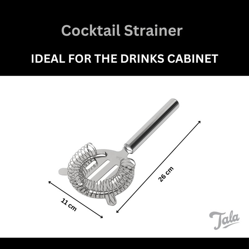 Tala Stainless Steel Cocktail Strainer, Dishwasher Safe and Perfect for Home Bar, Metal, 10A31458 - Image 2