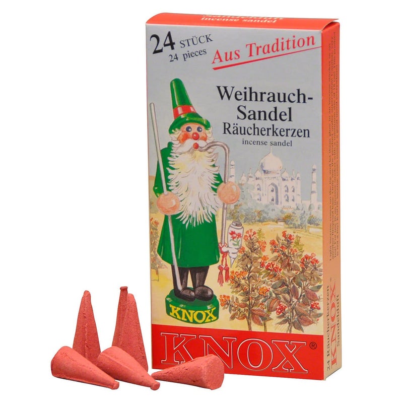 KNOX Knox Sandal Scent German Incense Cones Made in Germany for Christmas Smokers