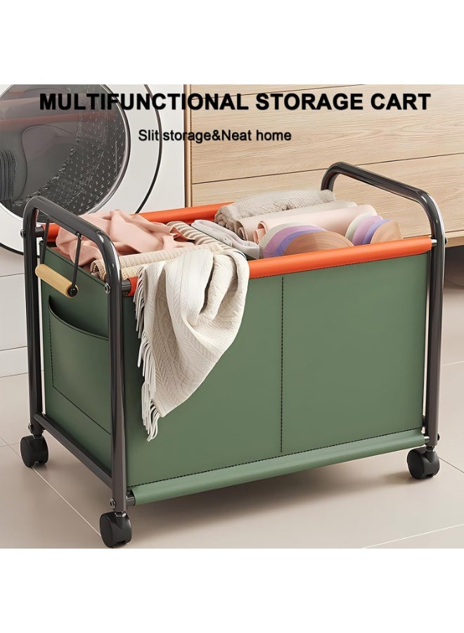 BLOOMING TIME Home Multifunctional Storage Utility Cart, Mobile Storage Bin, Ideal For Home Clothing Storage, Toy Storage, Snack Storage, Book Storage, Sundries Storage, Indoor Multifunctional Cart  Toy Storage Box, Large-Capacity Classified Storage Basket For Bedroom Living Room - Image 5
