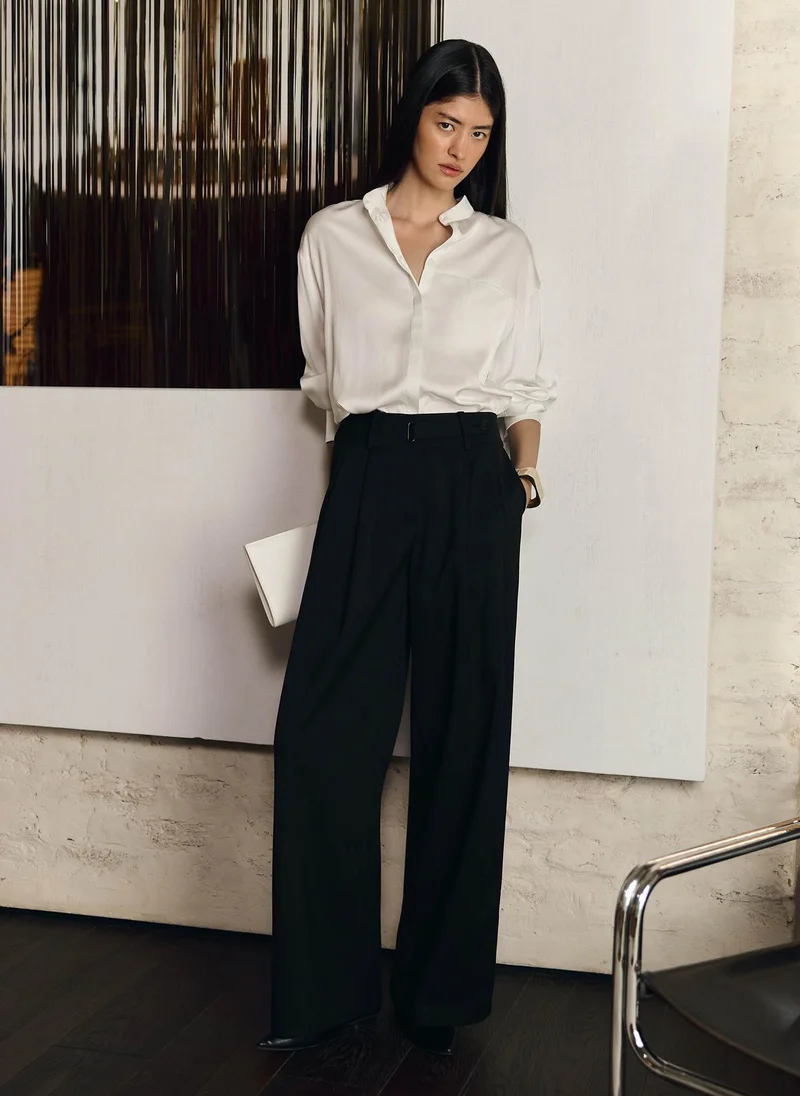 Lichi  Loose trousers with snap at the waist for Women | Best Price UAE
