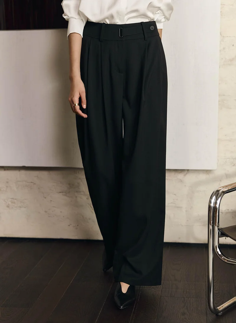 Lichi  Loose trousers with snap at the waist for Women | Best Price UAE
