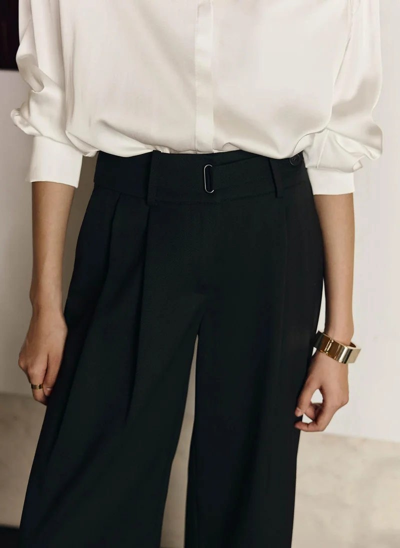 Lichi  Loose trousers with snap at the waist for Women | Best Price UAE