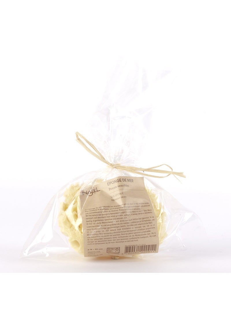 najel Natural Sponge from Mediterranean Sea for Sensitive Skin Yellow Pack of 2 - Image 2