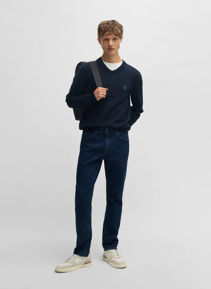 BOSS Delaware slim-fit jeans in indigo-blue stretch denim
