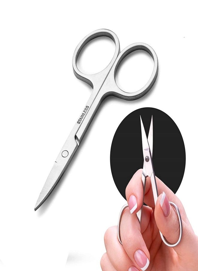 Majestique Eyebrow Pluker with Nail Scissors for Women and Men By Twiser Eyebrows | Cuticle Scissors Tools for Ingrown Hair and Splinters | Facial Twizzer Tools for Eyebrows and Hair Plucker Removal - Gold/Silver 2Pcs - Image 4