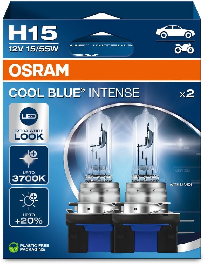 OSRAM COOL BLUE INTENSE H15 Halogen Headlight Lamp Duo Box (2 Lamps) - Image 2