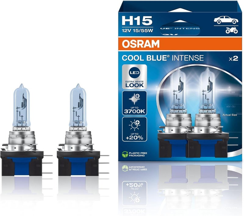 OSRAM COOL BLUE INTENSE H15 Halogen Headlight Lamp Duo Box (2 Lamps) - Image 1