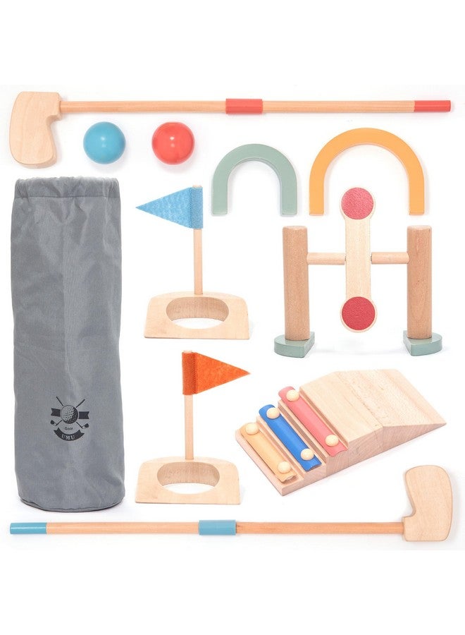 umu® Wooden Mini Golf Set for Kids - 6 Obstacles, Indoor and Outdoor Golf Toy with Balls and Clubs - Creative Learning Toy for Boys and Girls Ages 3 4 5 6 - Image 1