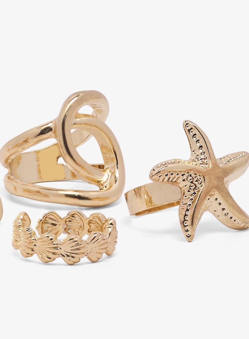Chunky Gold Statement Rings - view 3